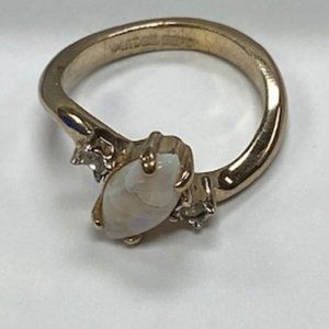 Joseph Esposito Opal Gold Plated ring (size 7.5)